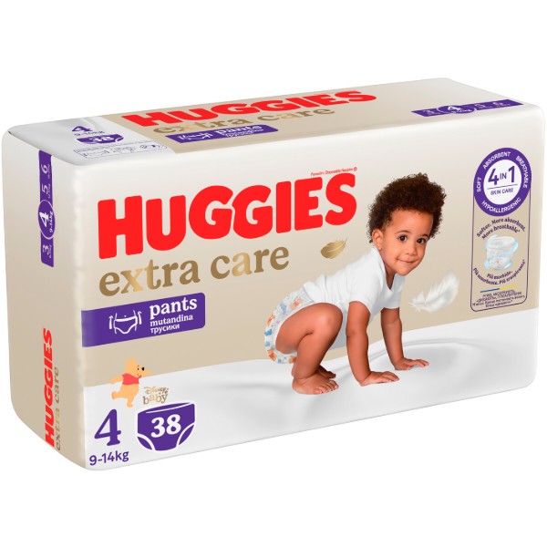 Фото - Одноразовые подгузники-трусики Huggies Extra Care Pants Размер 4 (9-14кг), 38 шт.
